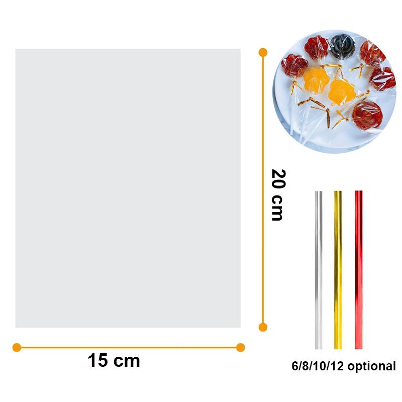 50/100 шт. прозрачные целлофановые пакеты, прозрачные полиэтиленовые пакеты OPP, леденцы на палочке, печенье, пакеты для подарочной упаковки, принадлежности для выпечки для вечеринок