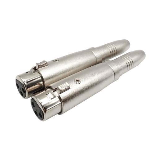 1/4" to 6.35mm Female Adapter, 3-Pin XLR Female to XLR Female, Compatible with VolutyTek Microphones, Stereos, and Mixers (2-Pack)