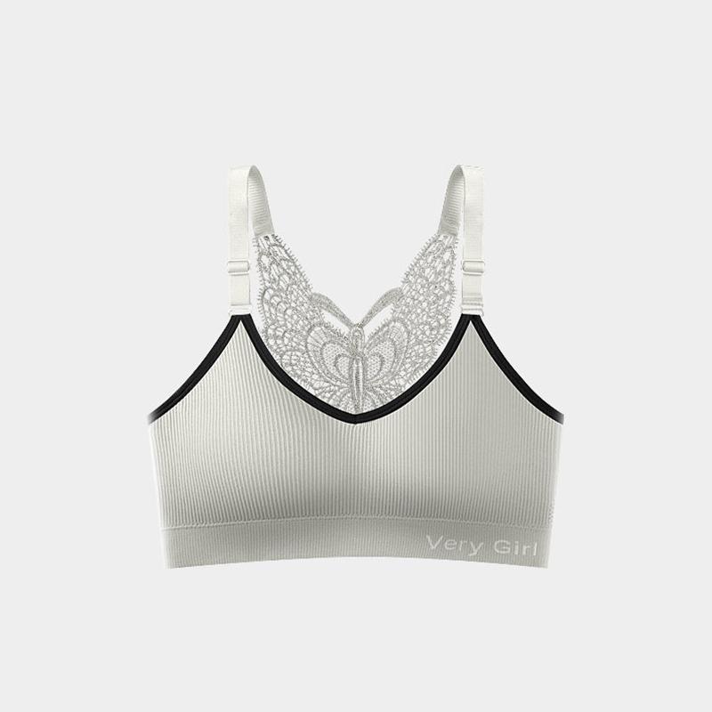 Бесшовный бюстгальтер с красивой спиной и бабочкой, нижнее белье больших размеров, женский топ без стального кольца, бюстгальтер без косточек