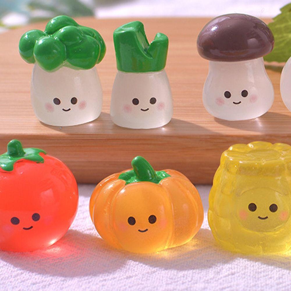 Cute Simulation Luminous Vegetables Mini Fake Vegetables Home Kitchen Decorations