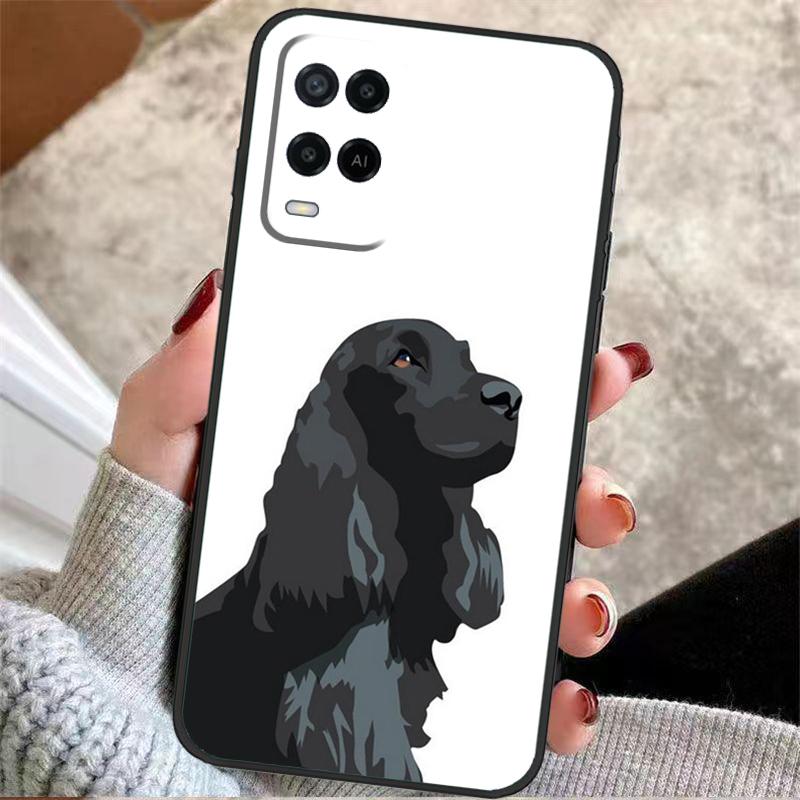 Cartoon Cocker Spaniel Case For Oppo A57 A17 A77 A40 A78 A54 A74 A94 A76 A16 A96 A18 A60 A80 A38 A58 A98 A15 A5 Pro