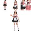 Elegant Bavarian Dirndl Dress For Women Featuring Off-shoulder Puff Sleeves Perfect For Oktoberfest Celebrations
