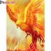 HUACAN 5D DIY Diamond Painting Full Round Phoenix Diamond Embroidery Decor Home Diamond Mosaic Picture Of Rhinestone Handmade