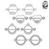 1Pair Trendy 316L Steel Nipple Rings Breast Shield Cover Bar for Women Crystal Heart Nipple Piercing Barbell Jewelry