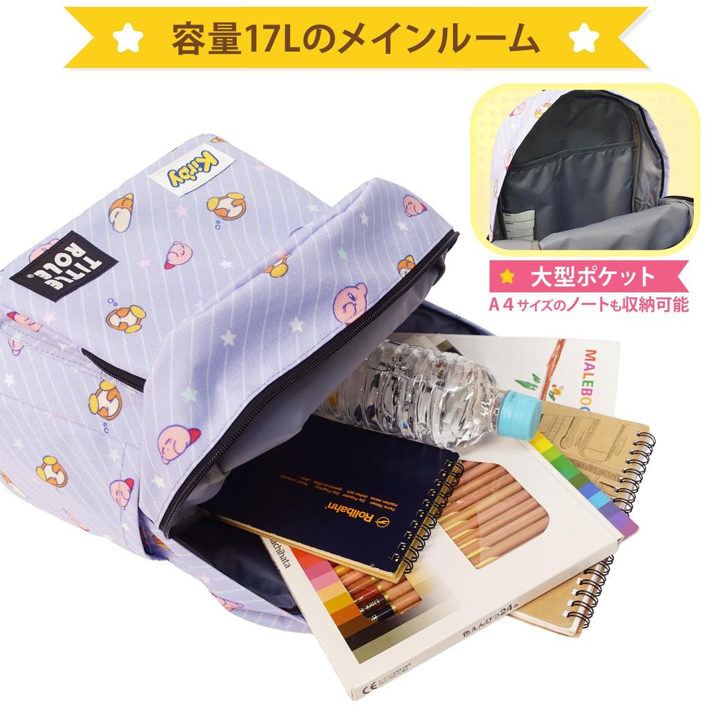 Backpack Dream Land Kirby Waddle Dee Dot Icon A4 Storage Junior Kids Lavender F [Title Role] Kirby's