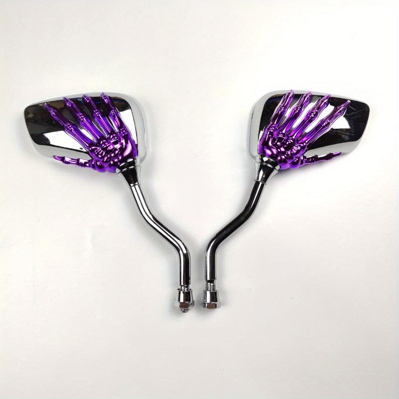 2Pcs (Лево право) Универсальное велосипедное зеркало заднего вида хром мотоциклетное зеркало заднего вида рука-коготь череп скелета для скутера