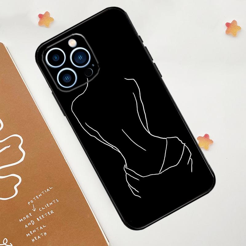 Сексуальный Ню Женский Художественный Чехол Для Телефона Для iPhone 17 Pro Max 11 14 15 16 Pro Max 12 13 mini 16 Plus 16e 17 Air Funda