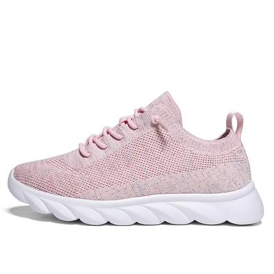 Модная розовая обувь для ходьбы Легкие дышащие кроссовки Женские Пара Повседневные Плоские большого размера Летняя сетчатая обувь для бега Обувь Casua