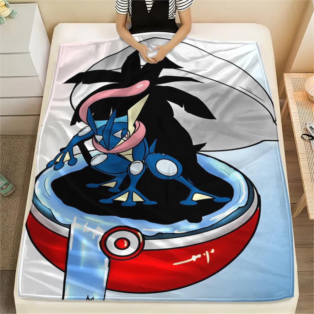 Cartoon Pokémon pattern Flannel Blanket, High quality Comfortable for All Seasons, Home Decor, Warmth and Comfort, Perfect for Gifts.