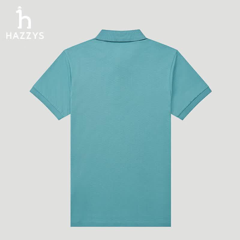 Мужская повседневная хлопковая футболка-поло с коротким рукавом HAZZYS