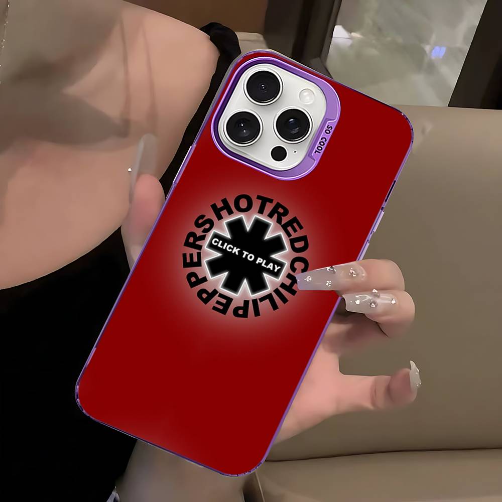 Чехол для телефона группы Red Hot Chili P-Peppers Цвет Серебристый Корпус Для IPhone 17 16 15 14 13 12 11 Pro Max Plus