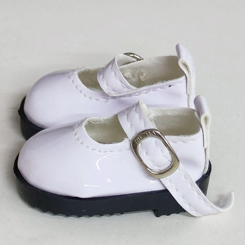 Flat Bottomed Toy Shoes Leather Leather Shoes Mini Doll Shoes 1/6 Point Doll
