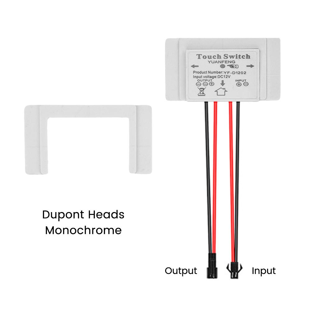 DC 12V 5A Зеркало для ванной комнаты Светодиодный диммер Сенсорный выключатель Емкостный CCT Регулируемый сенсорный переключатель Для зеркального освещения Подсветки Декора