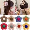 Headwear Flower Hair Claw Plush Hairgrips Hairpins Shark Clip Autumn Winter