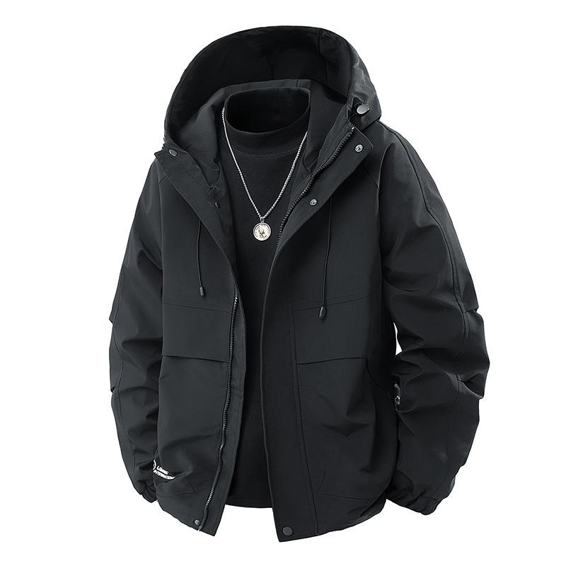 Рабочая куртка Мужская с капюшоном Весенняя Новая Молодежная Куртка Мужская Куртка с капюшоном