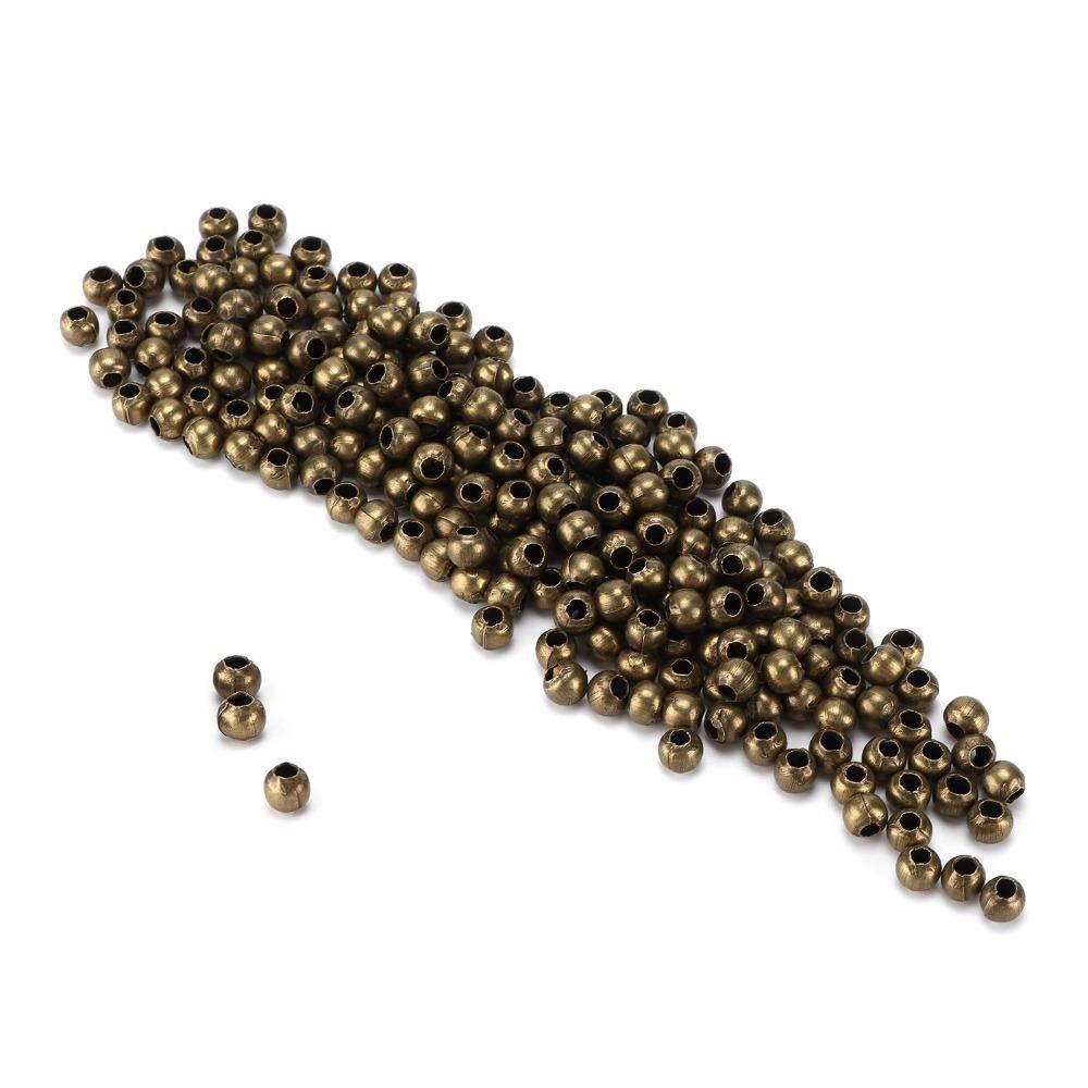 200pcs Smooth Round Seed Beads Ball End Partition Beads Beading Supplies Craft Projects