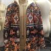 Men's Autumn and Winter Outdoor Casual Retro Ethnic Print Hooded Jacket