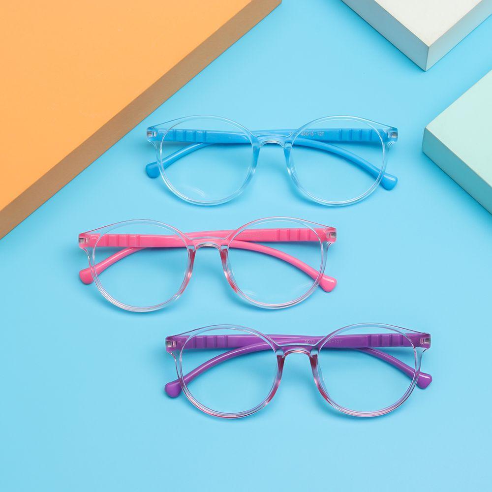 Boy Girl Transparent Soft Frame Blue Light Blocking Glasse Clear Lens Computer Glasses Kids Eyewear