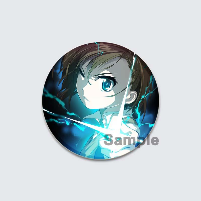 32/44/58 мм A Certain Scientific Railgun HD Брошь Значок Аниме Мультяшная Фигурка Мисака Микото/Ваннай Кинухо Круглые Демонстрационные Булавки Ювелирные Изделия Подарки