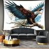 2D Bald Eagle on Branch Tapestry Patriotic Color Wall Decor Cloth