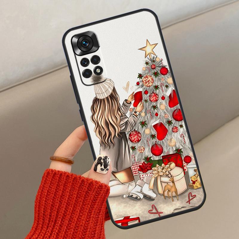 Модная Девушка С Рождеством Чехол Для Xiaomi Redmi Note 13 12 11 10 14 15 Pro Plus Чехол Для Redmi 15C 14C 10C 12C 13C 15