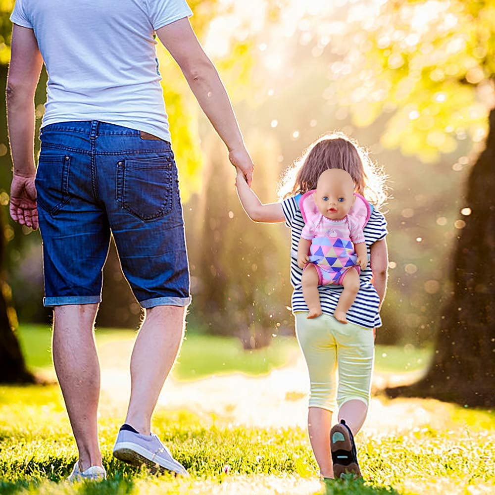 Переноска для куклы-младенца Рюкзак-переноска для куклы для куклы 18"/43 см Аксессуар для куклы для девочки Регулируемые ремни для кукол-реборн