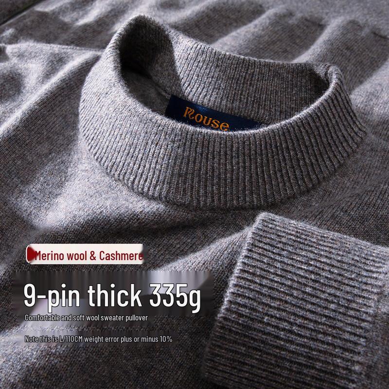Мужской зимний утолщенный шерстяной свитер с круглым вырезом Luotz