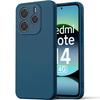 Чехол для Xiaomi Redmi Note 14 4G (не для 5G) Жидкий силикон Защита Тонкий Легкий Защита от царапин - Темно-синий
