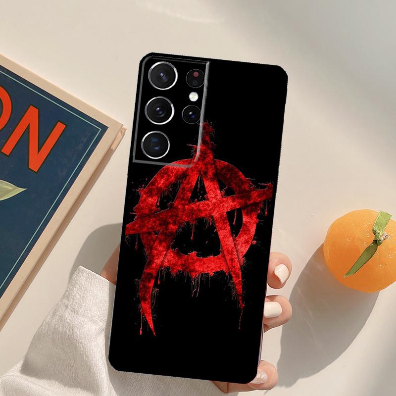 Символ Анархии Чехол для Телефона для Samsung Galaxy S22 S23 S21 Ultra S20 FE S8 S9 S10 Plus Note 10 20 Ultra Чехол