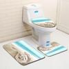 Ракушка Коврик для ванной пола Туалетный Набор из трех предметов
