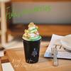 1/12 кукольный домик рождественский латте кофейный напиток чашка модель рождественский кукольный домик миниатюрный кофейня декор орнамент микро фото реквизит