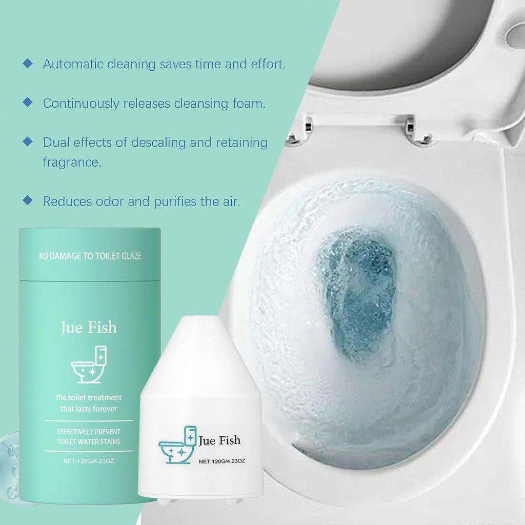 Jue Fish Toilet Cleaner Tank-Release Type Automatic Foaming Cleaner, Freshens And Removes Odors