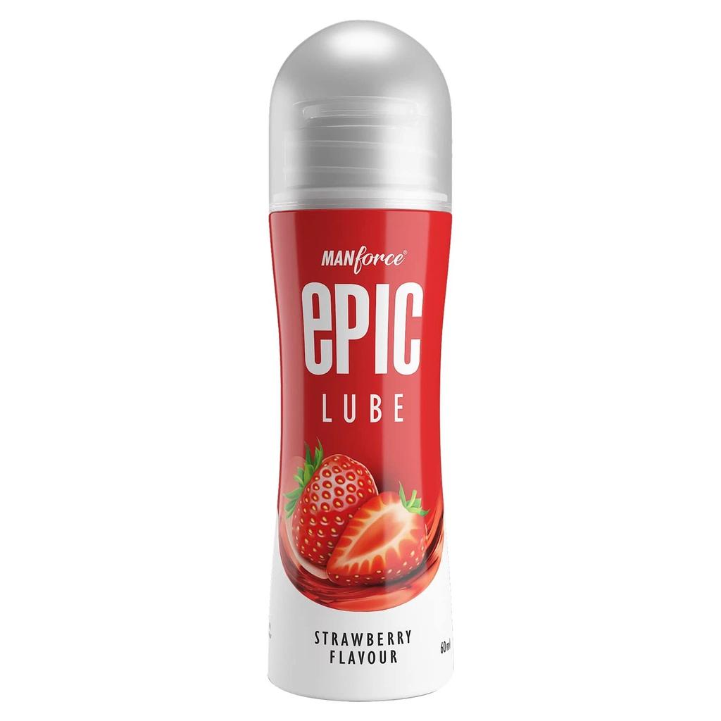 Упаковка из 10 X Epic Lube Гель-смазка со вкусом клубники для мужчин и женщин 60 мл