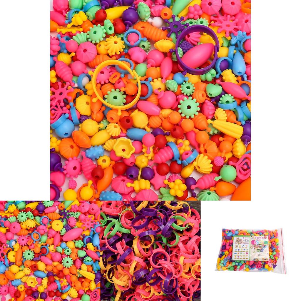 Childrens Plastic Bead Craft Kit With Diy Jewelry Making For Creative Kids And Parent Bonding