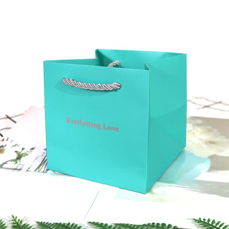 Valentine's Day Circular Jewelry Box Romantic Plastic Birthday Party Rose Decorative Eternal Flower Unique Gift Accessories