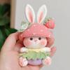 Креативная Милая Кукла Кролик-Клубника Набор Материалов для DIY Снимает Стресс Ручное Вязание Крючком Брелок для Ключей Детский Подарок