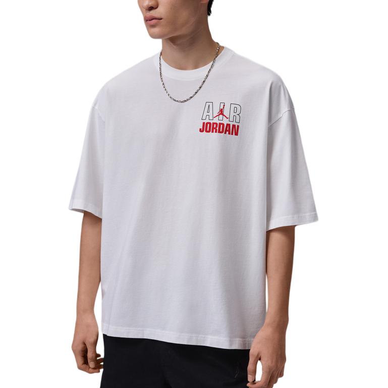 Jordan Мужская футболка с круглым вырезом, коротким рукавом, из хлопка, удобная, с принтом Flight, топ IF3117100