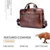 BULLCAPTAIN 2024 New Real Leather Vintage Men's Messenger Bag/casual Business Bag Fashion Cowhide Male Commercial Briefcase