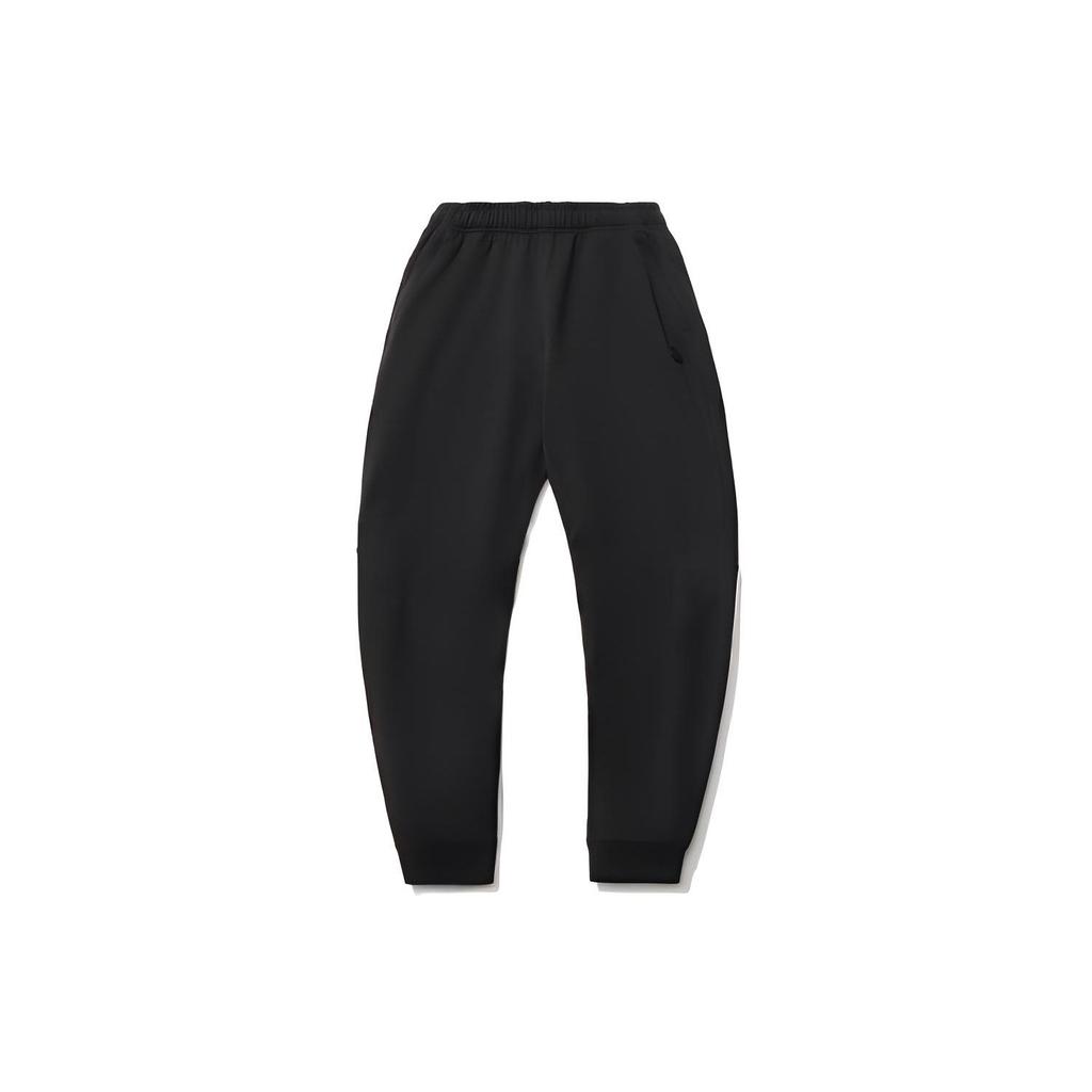 Спортивные баскетбольные штаны Li Ning Badfive, однотонные, с манжетами, на шнурках, мужские, черные AKLR161-2