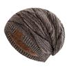Unisex Mixed Color Design Knitted Hat Fashion Outdoor Keep Warm Winter Hat Casual Add Fur Lined Beanie Cap