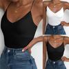 Европейско-американский стиль Женский летний однотонный топ на бретелях Облегающий дизайн для нижнего белья, поддевы или верхней одежды Повседневный наряд