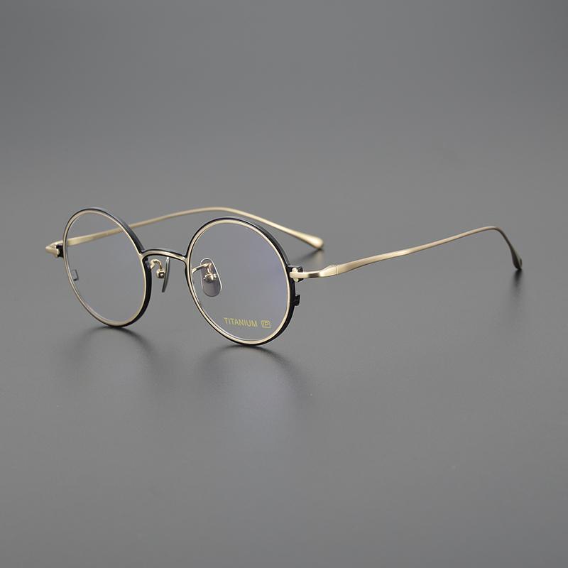 Japanese Brand Pure Titanium Glasses Frame Men Women Retro Round Spectacles Eyeglasses Myopia Optical Prescription Read Eyewear