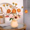 4 шт. 16 головок ранункулюсов искусственные шелковые цветы с длинными стеблями ранункулюс искусственные цветы персидские искусственные цветы для свадебного стола центральный элемент домашнего декора
