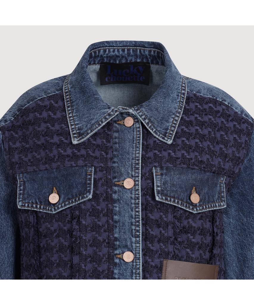 Lucky Chouette Tweed Mix Denim Jacket (Blue) Lfpds25100Bux