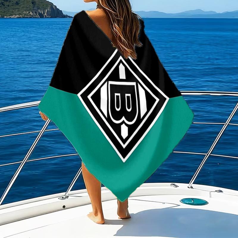 Monchengladbach Emblem Beach Towel - Soft, Absorbent Microfiber, Lightweight, Ideal for The Beach, Parties, Travel, Camping fan gifts