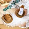 Vintage Jewelry Storage Boxes Flocked Creative Ring Box Western Cowboy Hat Ring Box  Wedding