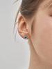 [ELLE Jewelry] Простые круглые серьги-гвоздики с лунным камнем, покрытие 14K ELGPEE519