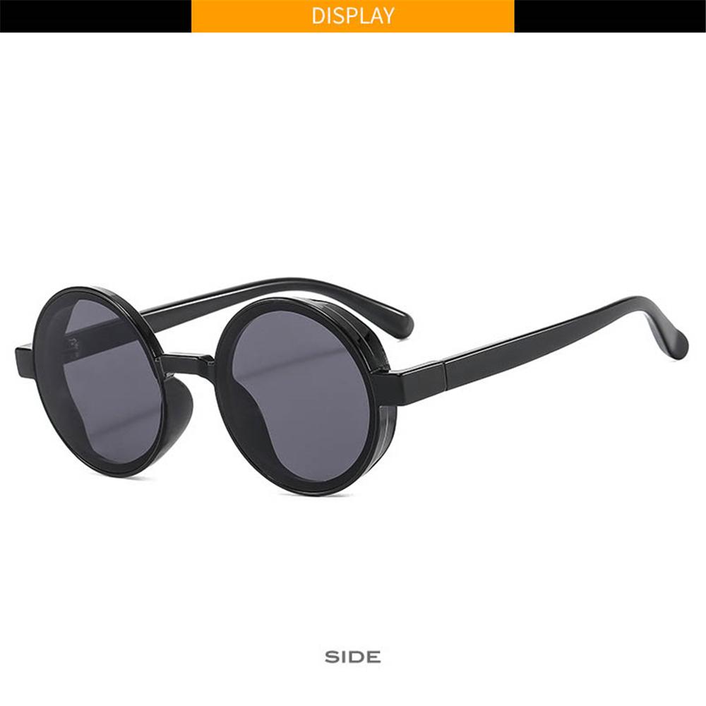 Круглые Ретро Солнцезащитные очки Ins Популярные Панк Солнцезащитные очки Хип-хоп Очки Женские Очки Паровые очки