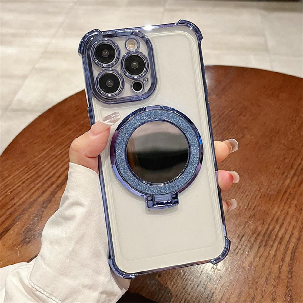 Чехол-держатель для зеркала с покрытием, мягкий силиконовый, четыре угла, воздушная подушка, противоударный, защитный чехол для Samsung Xiaomi Poco Redmi