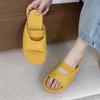 Fashion Summer Women's Slippers Simple Solid Color Women Outdoor Open-toe Flat Slippers Fashion Hollow-out Ladies Causal Shoes Non-slip